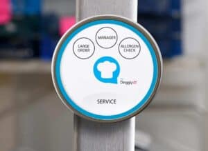 Kitchen to waiter paging button