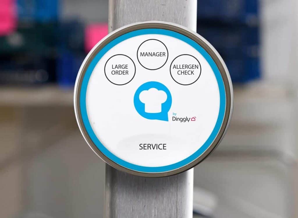 Kitchen to waiter paging button