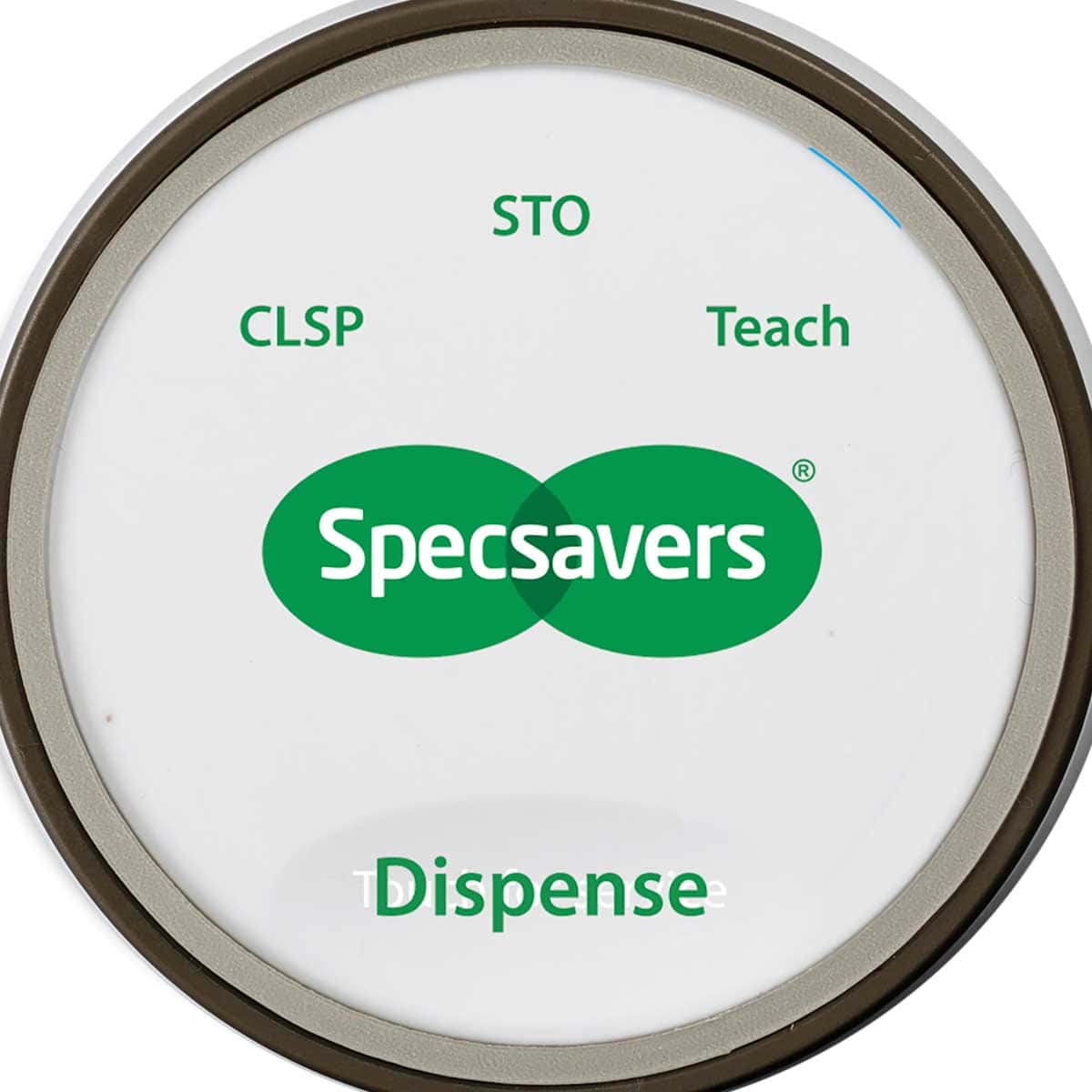 specavers bespoke paging system call button with 4 legends