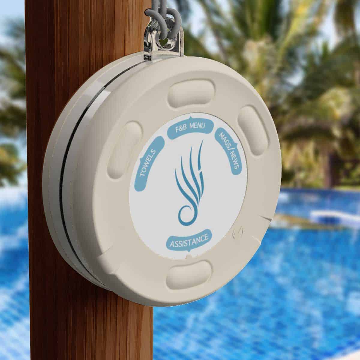 Zulal outdoor pool call button