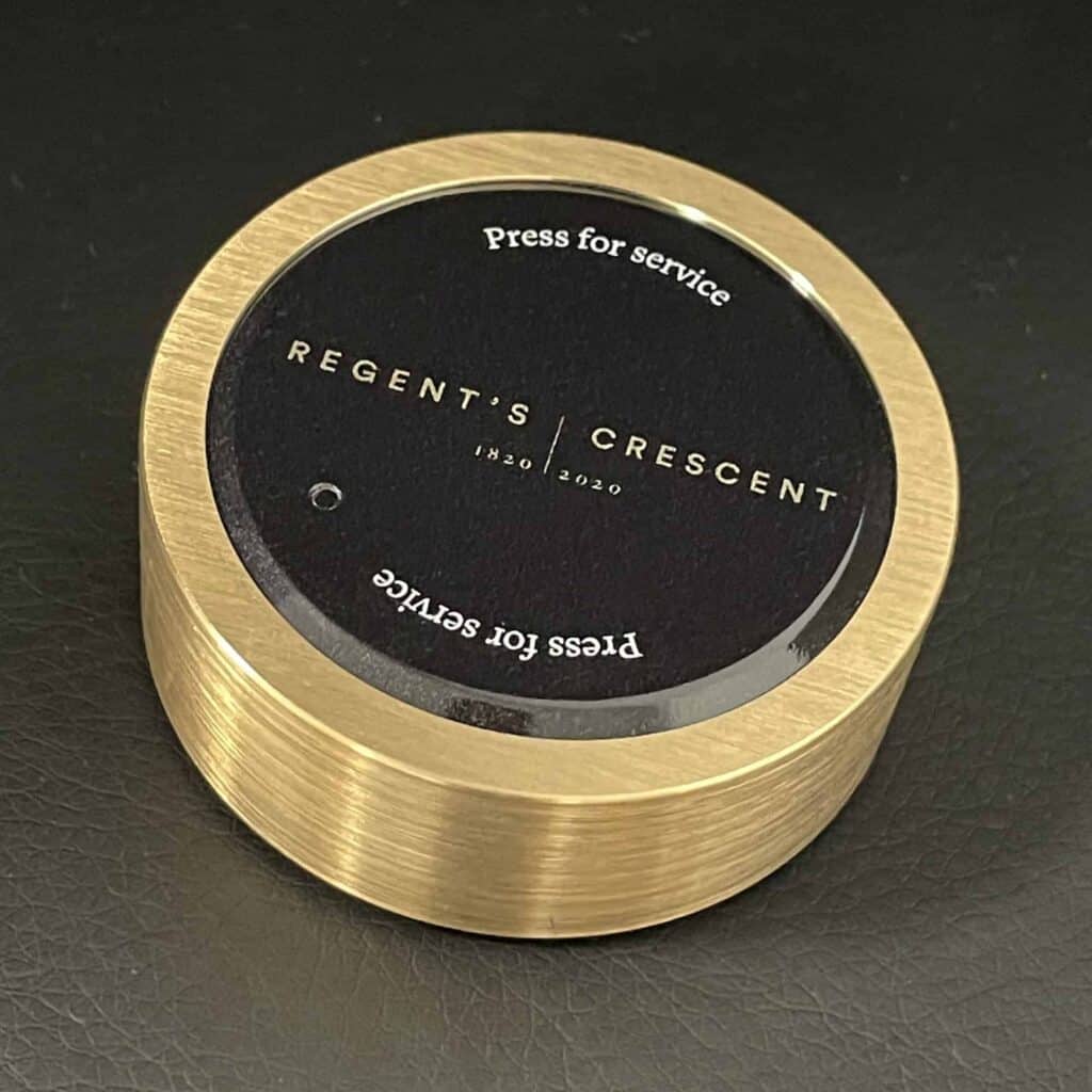 Regents Crescent paging system button by Dinggly